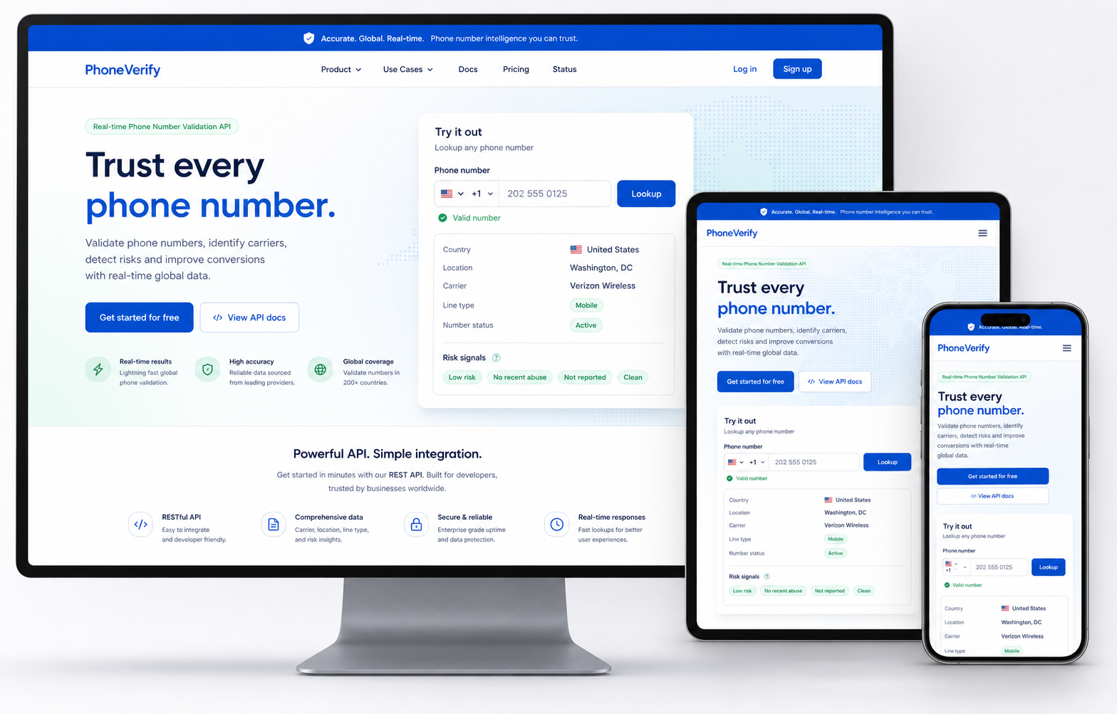 PhoneVerify Intelligence API