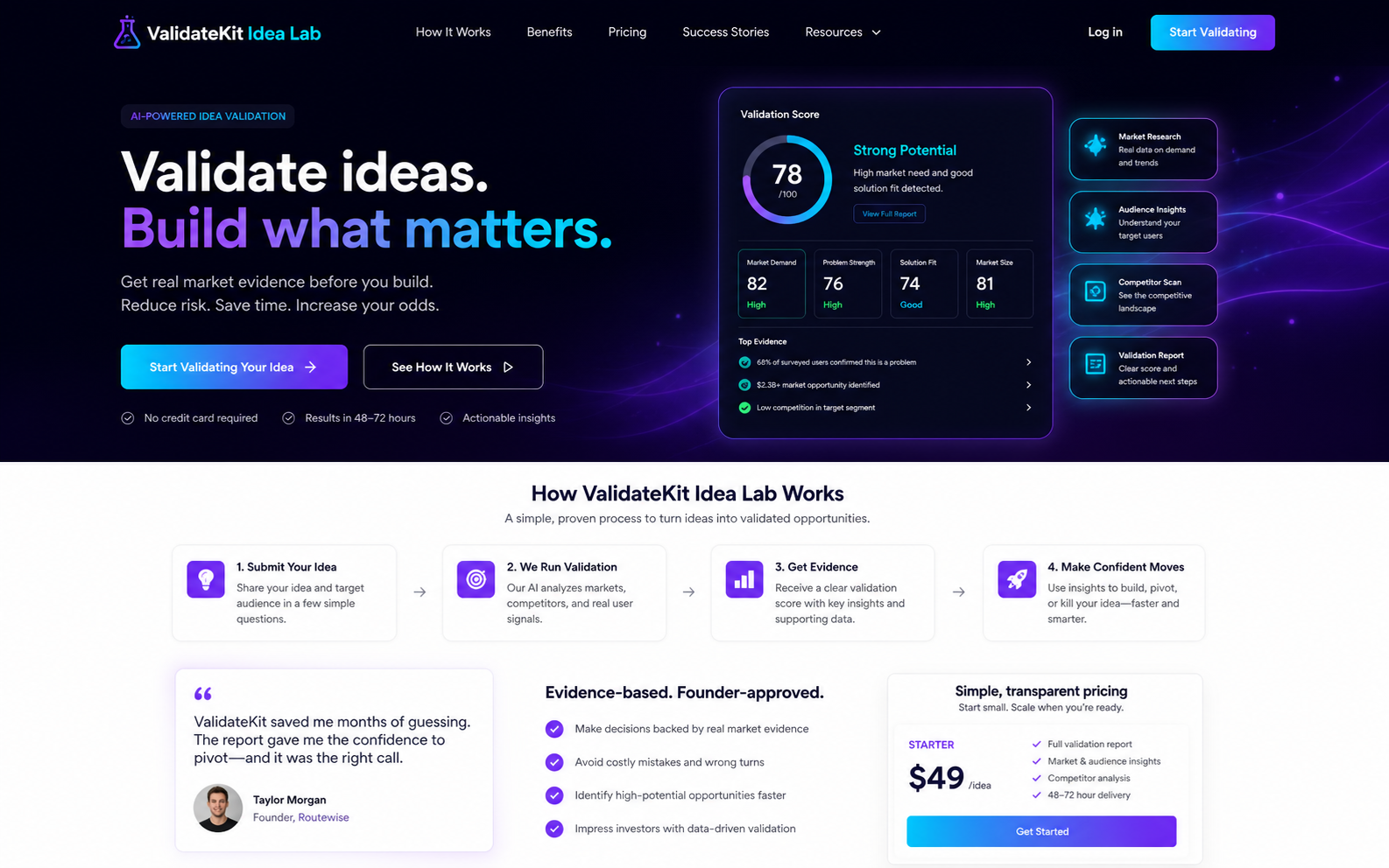 ValidateKit Idea Lab
