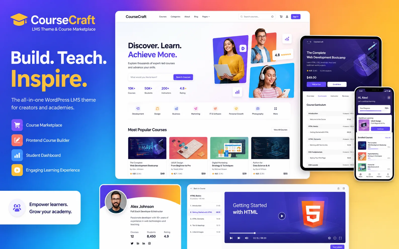 CourseCraft LMS WordPress Theme
