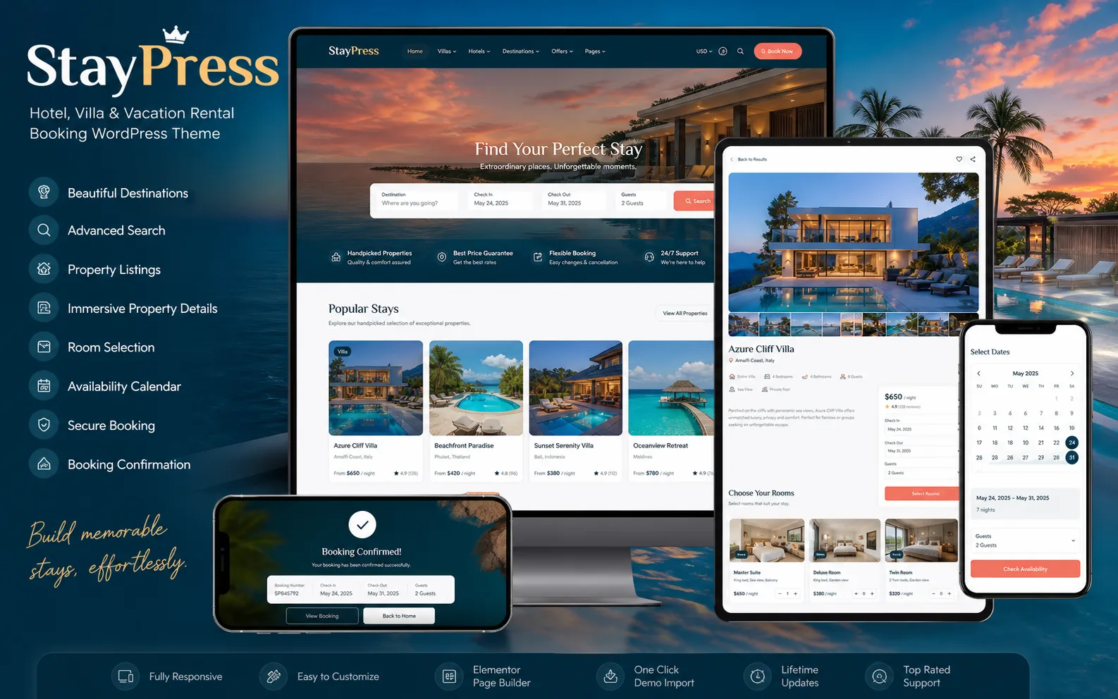StayPress Booking WordPress Theme